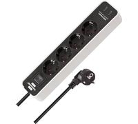 Brennenstuhl Ecolor Ciabatta elettrica a 4 prese con presa USB (presa multipla c