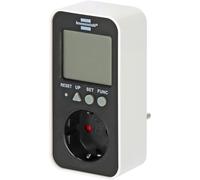 Brennenstuhl Ecolor, contatore di energia E M-2 (misuratore di flusso con funzione orologio e misurazione, contatore dei costi energetici con 2 tassi di elettricità regolabili individualmente)