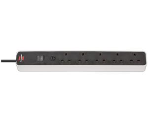 Brennenstuhl Ecolor FB Prolunga a 5 Prese, 1.5m, Nero/Bianco