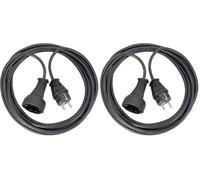 Brennenstuhl, Edv-Zubehöre- Cavo di prolunga in plastica con spina di protezione nero Nero 5 m (Confezione da 2)