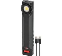 Brennenstuhl Lampada da officina a LED a batteria HL 600 AD/Dynamo con cavo USB C (600 + 180 lm, IP54, IK08, lampada da lavoro a batteria con durata fino a 15 ore, gancio e magneti integrati)
