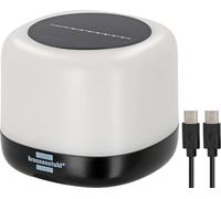 Brennenstuhl Lampada LED solare esterna ricaricabile RGB GL 100 ASR (lampada da campeggio IP44 con 340lm, 10%-50%-100% bianco caldo - cambio colore RGB, batteria agli ioni di litio sostituibile, USB C