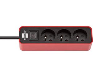 Brennenstuhl Multipresa ECOLOR rossa, 3 prese, con 1,5 m di cavo