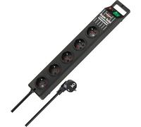 Brennenstuhl Multipresa Super-Solid con 5 prese (multipresa con cavo da 2,5 m e interruttore - policarbonato infrangibile) nero