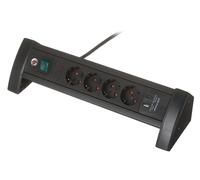 Brennenstuhl Premium Office Line - Ciabatta multipresa con 4 prese con USB C PD 30 W e USB A 18 W (Made in Germany, scatola di derivazione con cavo da 1,8 m e interruttore, presa multipla per