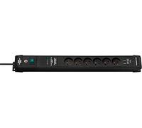 Brennenstuhl Premium-Line - Multipresa con presa caricatore USB, protezione da sovratensione e 6 prese di corrente con interruttore (Regola con 3 m di cavo, 2 porte USB 5 V/3,1 A, made in Francia),