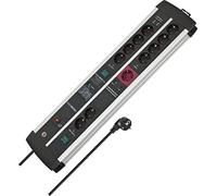 1392000230 prolunghe e multiple 3 m 11 presa(e) AC Interno Nero, Argento, Ciabatta Nero/Argento, 3 m, 11 presa(e) AC, Interno, Tipo E/F, IP20, Nero, Argento