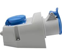 Brennenstuhl Presa Elettrica a Muro Combinata CEE 230V/16A 3 Poli + Tipo F (Schuko), Industriale Con Coperchio, Uso Interno/Esterno, Officine, Garage, Industrie, IP44, 16A