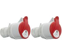 Brennenstuhl Presa Industriale con Coperchio CEE a 5 Poli 400V/16A per Uso Esterno, Connessione Avvitabile, Utilizzo in Cantieri, Campeggio, Applicazioni Commerciali, IP44 (Confezione da 2)