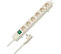Brennenstuhl Ciabatta Comfort-Line Plus, 6 prese, connettori piatti, cavo 2 m, bianco