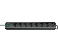Presa multipla Primera Line con 8 prese cavo 2mt interruttore on/off colore nero