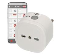 Brennenstuhl Presa Smart Italiana con Monitoraggio Consumo - Presa WiFi Intelligente Compatibile Alexa,Google Home e Matter - Smart Plug Temporizzata con Controllo Vocale e Remoto - Bianca