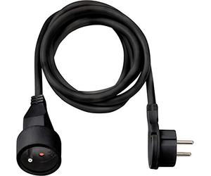 Brennenstuhl Prolunga 2 m di cavo con spina piatta (uso interno) 1161821012 nero