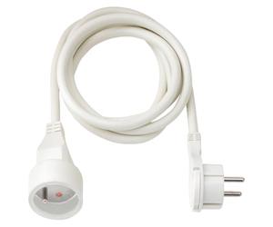 Brennenstuhl Prolunga 2 m di cavo con spina piatta (uso interno) 1161821022 bianco