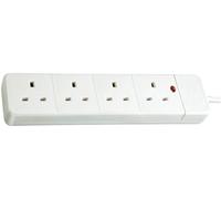 BRENNENSTUHL Prolunga a 4 Prese, 2m, Bianco