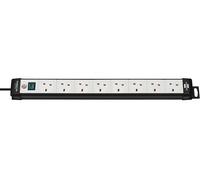 BRENNENSTUHL Prolunga a 8 Prese con Interruttore, 3m, Nero/Grigio