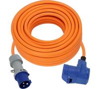 Brennenstuhl Prolunga da campeggio con spina CEE e giunto ad angolo retto, con indicatore di tensione a LED (25 m, 230 V/16 A, per uso esterno, Made in Germany)