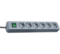 BRENNENSTUHL Prolunga Eco-Line 6 Prese, 1,5m, Grigio Argento