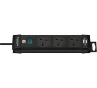 BRENNENSTUHL Prolunga Premium a 3 Prese, 3m, Nero