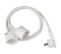 Brennenstuhl Cavo di prolunga H05VV-F 3G1,5 10 m - Doppia presa, spina piatta, bianco
