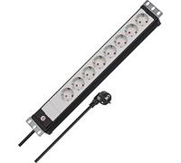 BRENNENSTUHL REGLETA RACK 19" 8 TOMAS 3M NEGRO, GRIS