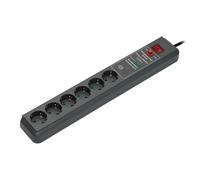 Brennenstuhl Secure-Tec 6-fold power strip anthracite 3m 1159540376