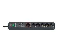 Brennenstuhl Secure-Tec Presa multipla con 6 prese di corrente protegge dalle sovratensioni 3 m antracite