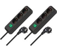 Brennenstuhl Set di 2 ciabatta elettrica Eco-Line, 3 prese