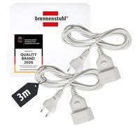 Brennenstuhl Set di 2 prolunghe in plastica
