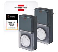 Brennenstuhl Set di 2 timer MZ 44, presa meccanica con timer