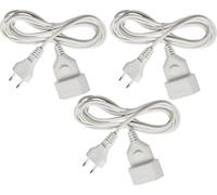 Brennenstuhl Set di 3 prolunghe in plastica (cavo di prolunga per interni, cavo da 5 m, con spina europea e accoppiamento) bianco
