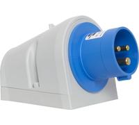 Brennenstuhl Spina CEE a Parete a 3 Poli, Spina Industriale a Muro 230V/16A, Ideale per Utilizzo Esterno e Interno, Cantieri, Industria, IP44, 16A