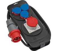 Brennenstuhl Stazione di alimentazione 16 A (cavo H07RN-F 5G2,5 da 2 m, per uso in cantiere e uso continuo in esterni, IP44, adatto per sospensione a parete, made in Germany