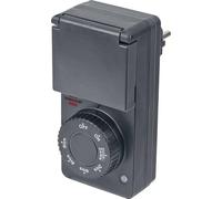 Brennenstuhl - Timer con sensore crepuscolare DDT IP44 (timer con funzione crepuscolare e 6 programmi di commutazione, adatto per esterni, con elevata protezione da contatto)