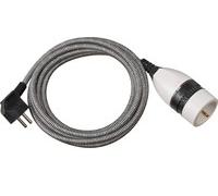 Brennenstuhl 1161830 corrente prolunga nero bianco 3.00 m rivestimento