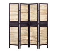 BRENNERBAD Divisorio per ambienti a 4 pannelli 170 cm 164 cm Marrone/ Nero
