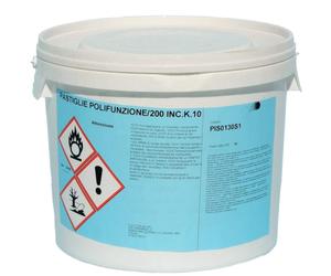 Brenntag CLORO MULTIFUNZIONE IN PASTIGLIE 200 gr DICLORO PER ACQUA PISCINA 5 kg