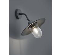 BRENTA APPLIQUE DA ESTERNO DOWN FUSIONE DI ALLUMINIO VERNICIATA ANTRACITE CON DIFFUSORE VETRO TRASPARENTE IP44 H.35CM 1 LUCE ATTACCO E27
