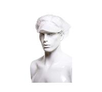 Brenta, Cuffie Retina Monouso in TNT Bianche con Visiera 100 Pezzi - Cuffia Bianca Copri Testa e Capelli - Per Ristoranti, Cucine, Supermercati, Taglia unica, bianco