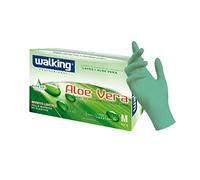 BRENTA SRL Guanti Lattice No POVERE Aloe Vera Verde M 100PZ Guanti Multiuso MEDICALI