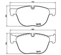 Set di pastiglie freno BREMBO P 06 049