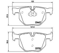 Brembo Pastiglia freno P 06 056 posteriore per BMW X5/X6