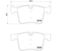 BREP06075X SERIE PASTIGILE FRENO BMW 3 F30 11- ANTERIORI