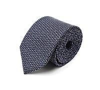 BRERA 67 Cravatta Uomo Blu Stelle Elegante in Seta | Cravattino per Completo 150x7 | Cravatte Slim per Vestito da Cerimonia e per Abiti da Lavoro