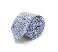BRERA 67 Cravatta Uomo Elegante in Lana e Seta Azzurro | Cravattino per Completo 148x8 | Cravatte Slim per Vestito da Cerimonia e per Abiti da Lavoro