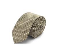 BRERA 67 Cravatta Uomo Elegante in Lana e Seta Beige | Cravattino per Completo 148x8 | Cravatte Slim per Vestito da Cerimonia e per Abiti da Lavoro