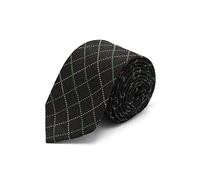 BRERA 67 Cravatta Uomo Elegante in Lana e Seta Nero | Cravattino per Completo 148x8 | Cravatte Slim per Vestito da Cerimonia e per Abiti da Lavoro
