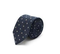 BRERA 67 Cravatta Uomo Elegante in Seta Blu Fiori | Cravattino per Completo 148x8 | Cravatte Slim per Vestito da Cerimonia e per Abiti da Lavoro
