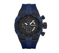 BRERA OROLOGI Orologio Uomo Acciaio Cassa Nera Analogico al Quarzo Cinturino in Gomma mod. Supersportivo Brssc4903F