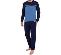 Bresdk Pigiama Uomo Invernale Cotone Lungo Manica Lunghe e Lunga Pantaloni | Pigiami uomo invernali due pezzi, Leggero, Collo Rotondo， a righe, tasche e coulisse, tasche laterali, S-3XL